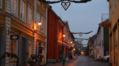 Julgata i gamla stan i Borgå
