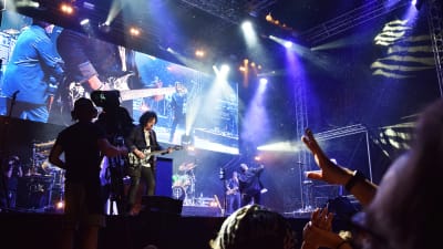 Toto uppträdde på Juli Festivalen i Ekenäs.