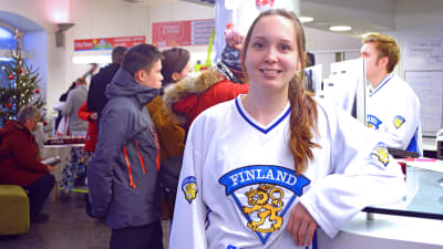 Johanna Laxén jobbar på Helsingfors turistinformation.