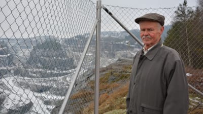 Lennart Laurén, tidigare chefsgeolog vid kalkstensdagbrottet i Pargas.