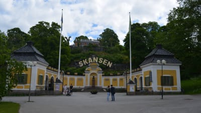 Ingången till Skansen i Stockholm