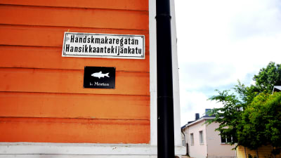 Ett hus i gamla stan i Ekenäs.