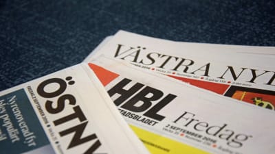 Tidningarna Östnyland, Hufvudstadsbladet och Västra Nyland.