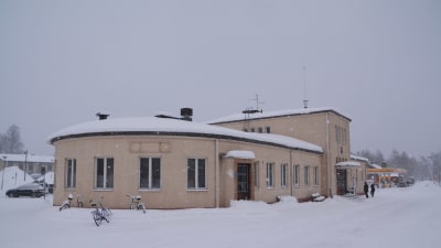 Busstationen i Lovisa vintern 2019