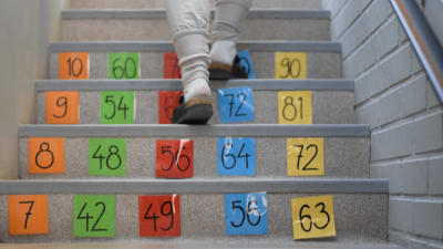 Siffror i en trappa