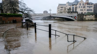 Floden i brittiska York har översvämmats.