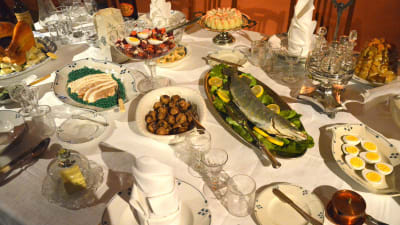 Julbord efter Ville Vallgren i Borgå museum.