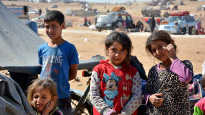 Största delen av Deir ez-Zors 300 000 invånare har flytt undan striderna ut i öknen