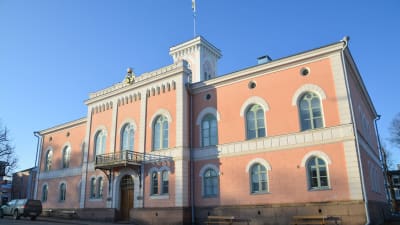 stort rosa hus