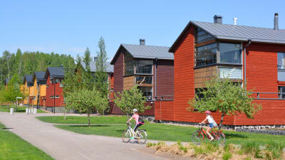 Trähus på Västra åstranden i Borgå