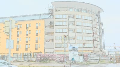 Idrottshallen byggs i källaren till studentbostadshuset i Näse