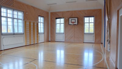 Gymnastiksalen i den gamla skolan.