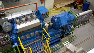 Motorer testas vid energilaboratoriet på Brändö i Vasa.