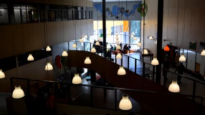 Interiör från Kungsvägens skola i Nickby, Sibbo (Nickby hjärta)