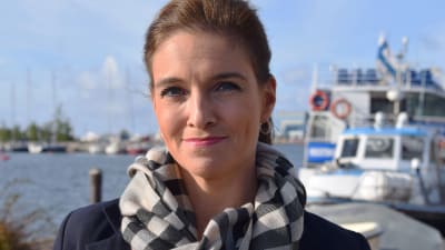 Ira Hammerman vid havet i Eira, Helsingfors 1.10.2018.