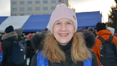 Leena Forsén är kommunikationschef vid Vasa stad. Dillmakaronifesten kallar hon en stor succé.