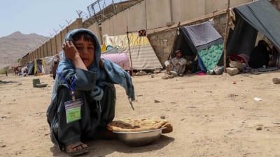 Tält för flyktingar i Kandahar 4.8.2021
