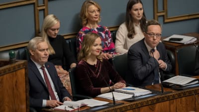 Regeringen Rinne i ministerbåset 2019.