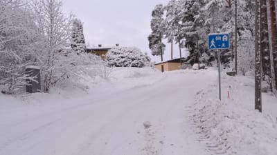 Krapulbacksvägen i Liljendal.