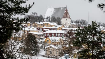Snövy över Borgå.