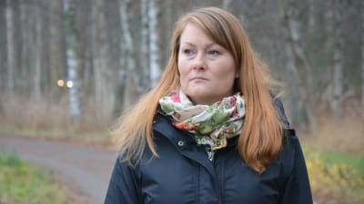 Maria Westerback ute vid Metviken i Vasa.