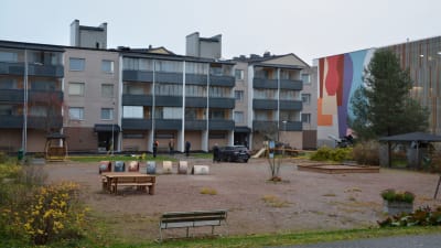 Brandskadat hus vid Borgmästargatan 2 i Borgå 28.10.21