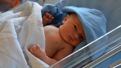 Nyfödd baby på Kotka bb