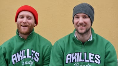 Andreas Flinck & Raoul Karlqvist från Akilles bandy, Borgå