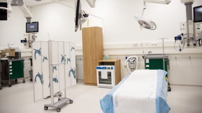 Ett rum på nya barnsjukhuset 