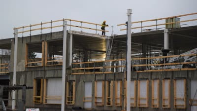 Laurentiushuset under byggtiden.