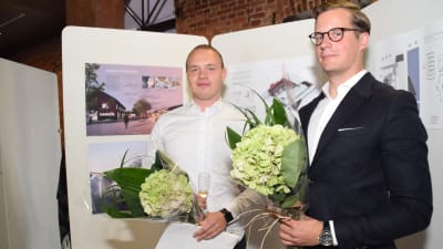 Rasmus Rosenblad och Rickard Ramberg vann arkitekttävlingen om Granitborgen i Hangö.