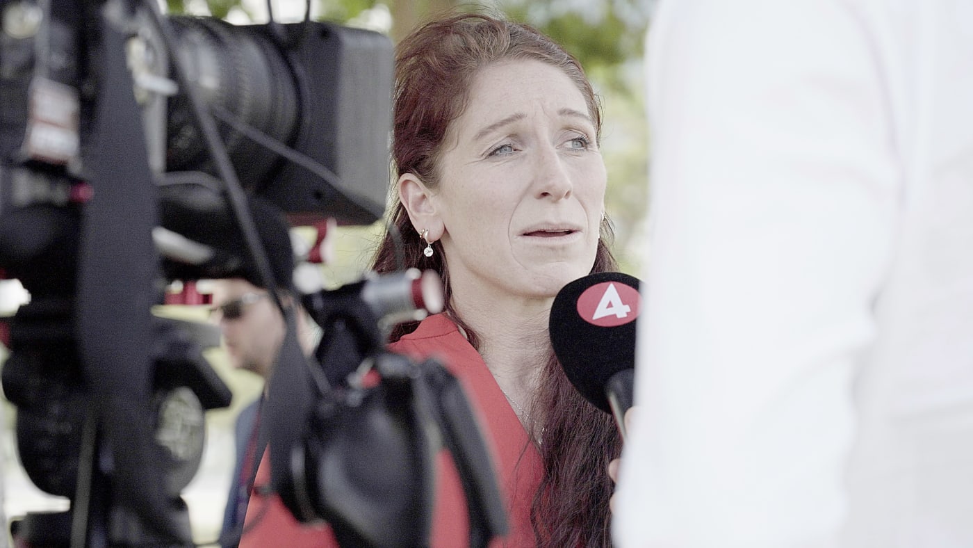 Liz Claveness in un'intervista a Doha.