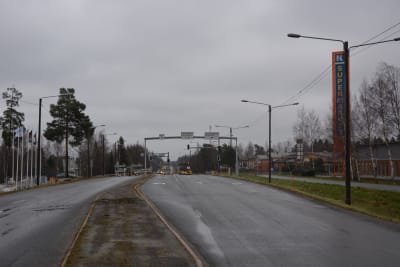 karlebyvägen i Smedsby, Korsholm, riktning N