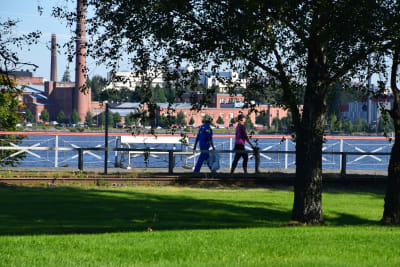 En bild tagen från vasklotbron i riktning mot brändö.
