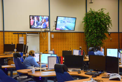 Alarmcentralen vid Vasa nödcentral.