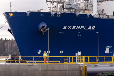 LNG-fartyget Exemplar anlände till Ingå hamn den 28.12.2022.