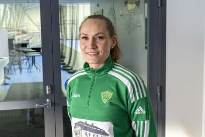 Kvinnlig handbollsspelare. 