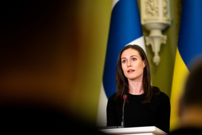 Statsminister Sanna Marin i Kiev