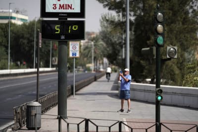 Fotografering av temperaturen i Córdoba.