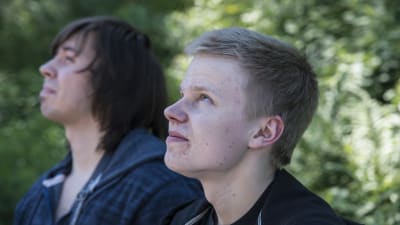 Niko Laurila tar flygfoton av Borgå.