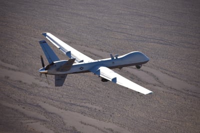 Yhdysvaltalainen MQ-9 drooni, miehittämätön lentokone.