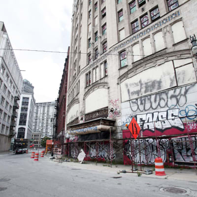 Näkymä Detroitin keskustasta 20. heinäkuuta.