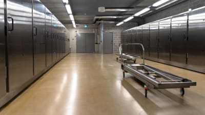 Utrymmen för förvaring av avlidna.