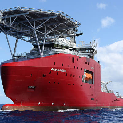 Kuvassa australialainen Ocean Shield -alus Intian valtamerellä.