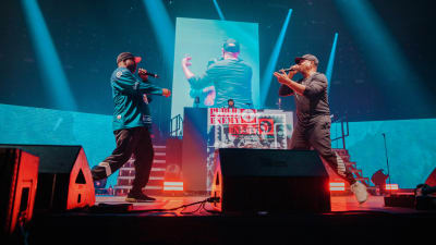 Public Enemy Radio uppträdde på Gods of Rap-evenemanget i Helsingfors ishall