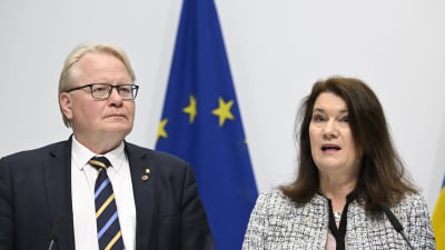 Försvarsminister Hultqvist och utrikesminister Linde 