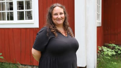 Ida Ridberg vid Pargas hembygdsmuseum