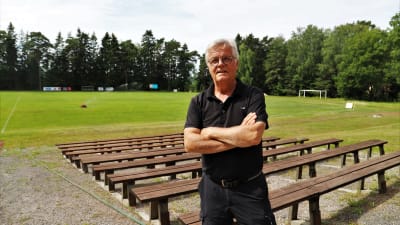 Torbjörn Kevin vid FC Bodas hemmaplan i Björkboda.