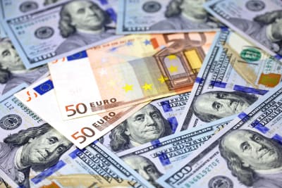 Eurosedlar och dollarsedlar