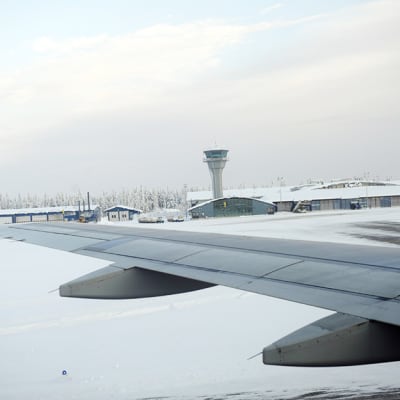 Kittilän lentoasema 6. helmikuuta 2012.